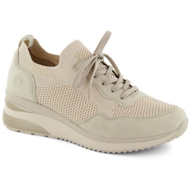 Rieker Comfortable Remonte W RKR693 beige sports shoes