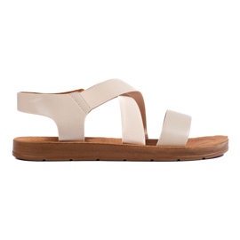 Women's beige slip-on sandals