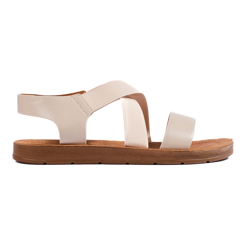 Women's beige slip-on sandals