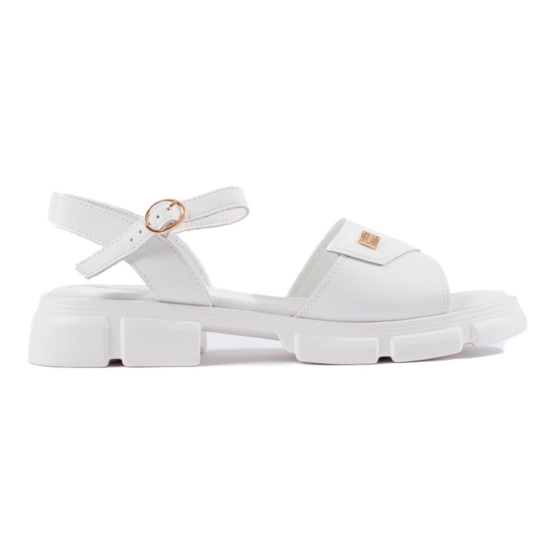 Goodin Comfortable women's white leather sandals