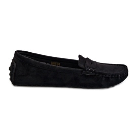 Women's Eco Suede Moccasins Black Adelmarie Women's Eco Suede Moccasins Black Adelmarie