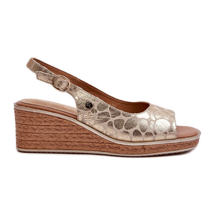 Women's Wedge Sandals Sergio Leone SK301 Gold golden