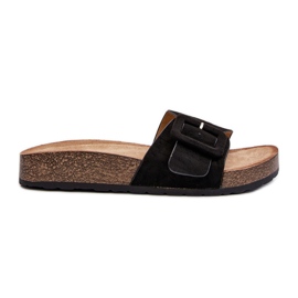 Women's Flip-flops With Buckle Eco Suede Black Laeltia
