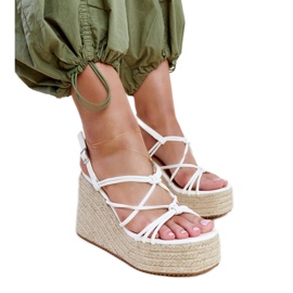 White Mara wedge sandals