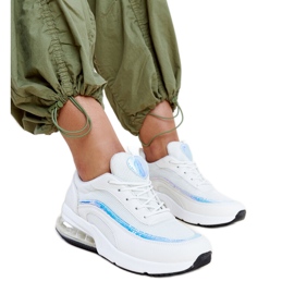 White sneakers with a Jelek hologram