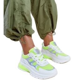 White and green sneakers with a thick Matea sole