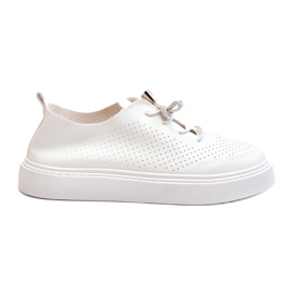 Women's white openwork sneakers Women's white openwork sneakers