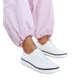 White and black openwork Biserka sneakers