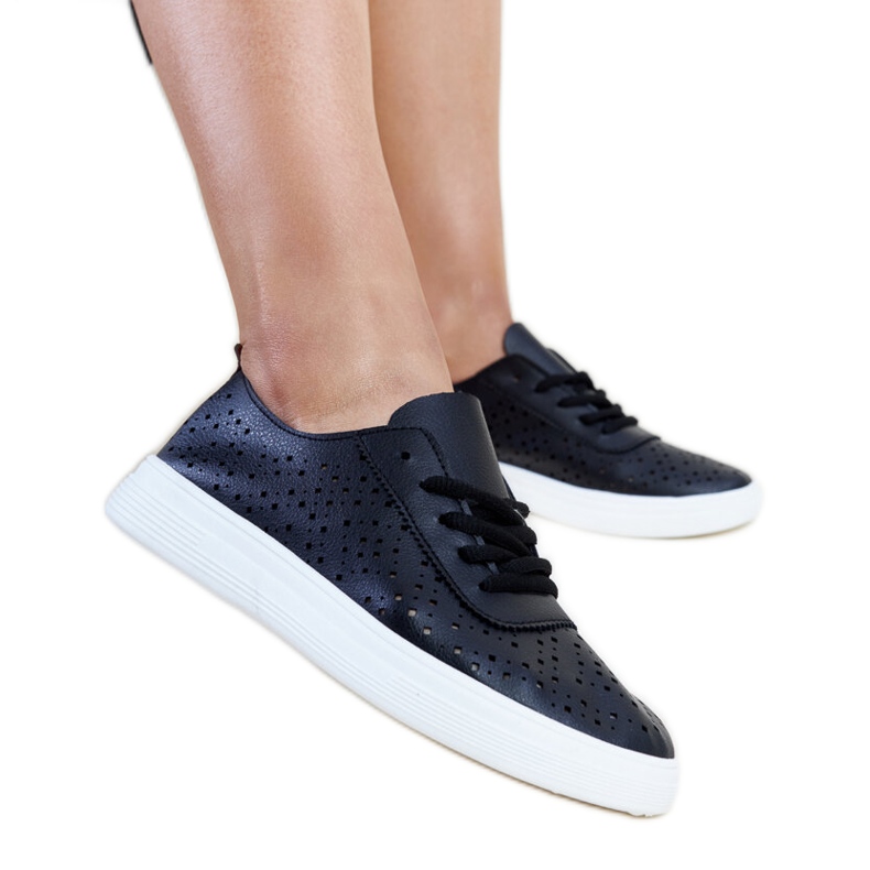 Black openwork Manoek sneakers