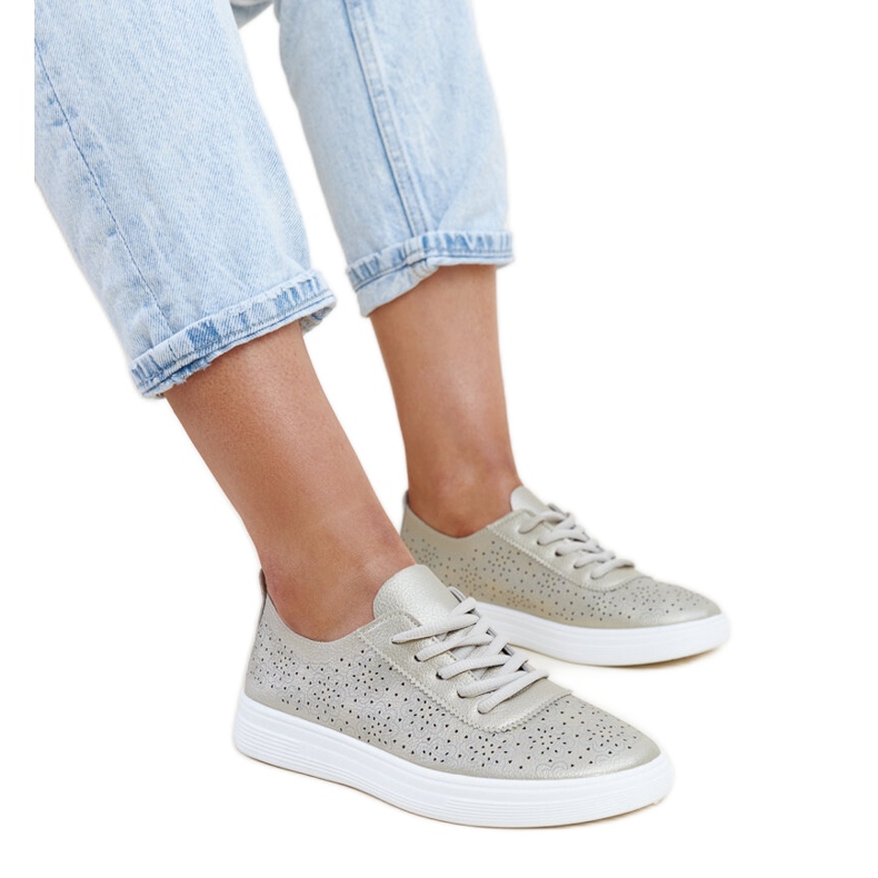 Gold Whitley eco leather sneakers golden