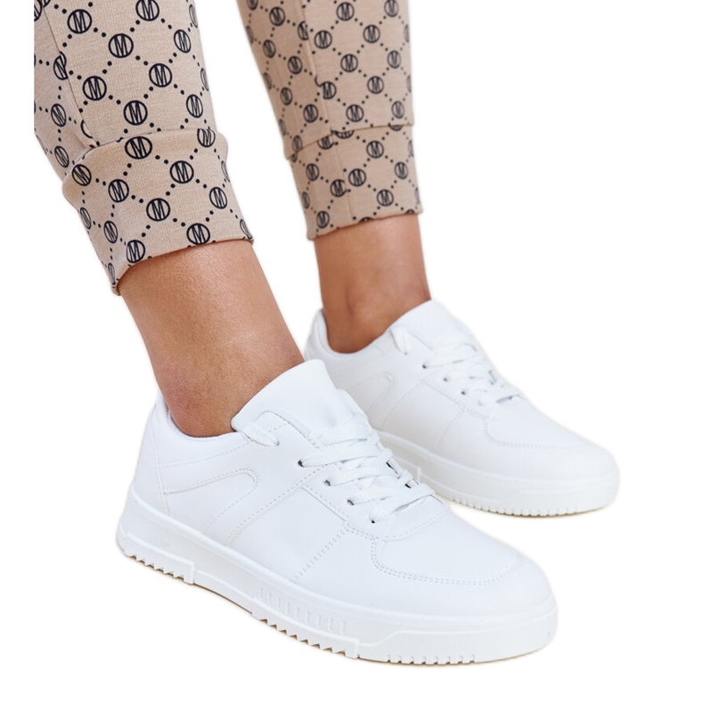 White Hagara sports sneakers