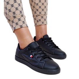 Black Gioya eco leather sneakers