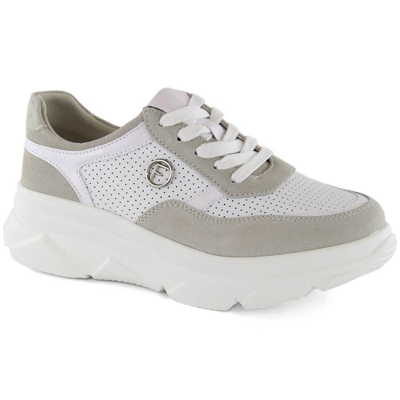 Beige women's leather sports shoes Filippo DP6108 white Beige women's leather sports shoes Filippo DP6108 white