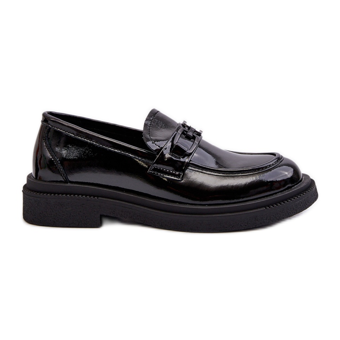 Women's Patent Leather Moccasins Black Keelana Women's Patent Leather Moccasins Black Keelana
