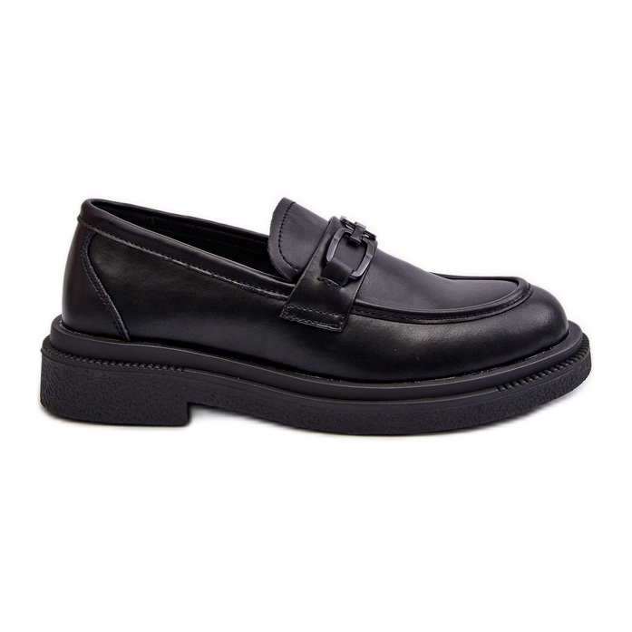 Women's Leather Moccasins Black Keelana