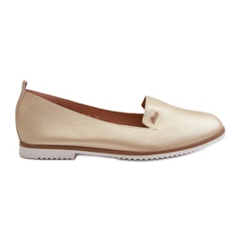Women's Flat Moccasins Gold Enzla golden