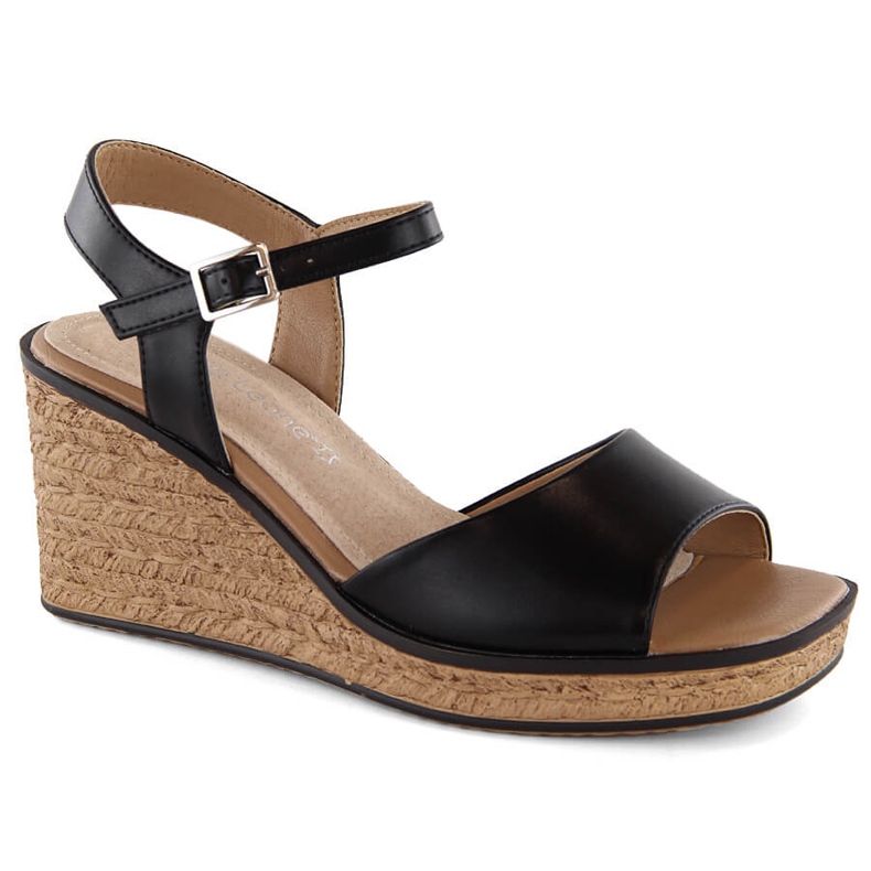 Women's black wedge sandals Sergio Leone SK229