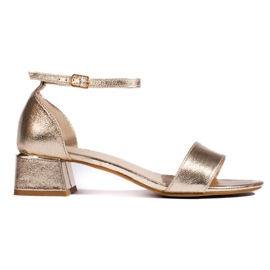 Goodin Women's gold high-heeled sandals golden