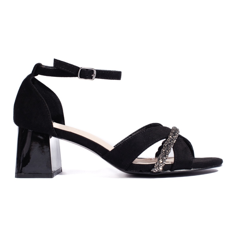 Goodin Women's black suede sandals