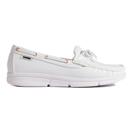 Goodin Comfortable white women's moccasins