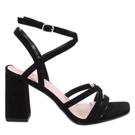 Divoi Black high-heeled sandals