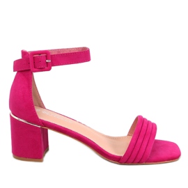 Rondeu Fuchsia women's high-heeled sandals pink