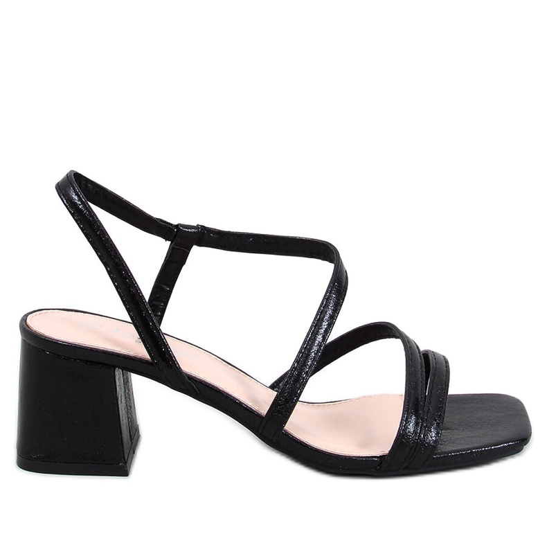 Cudini Black high-heeled sandals