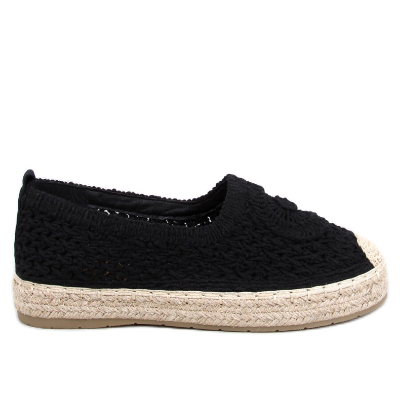 Dagonei Black openwork espadrilles
