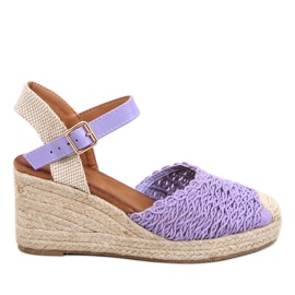 Morelli LT.PURPLE espadrille wedge sandals