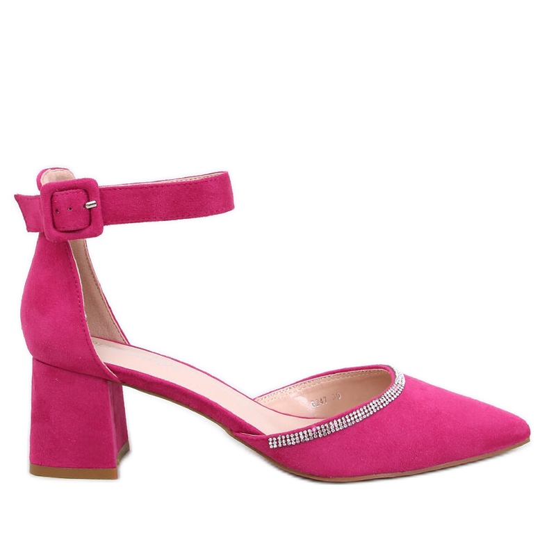 Bardini Fuchsia ankle-strap high-heeled pumps pink