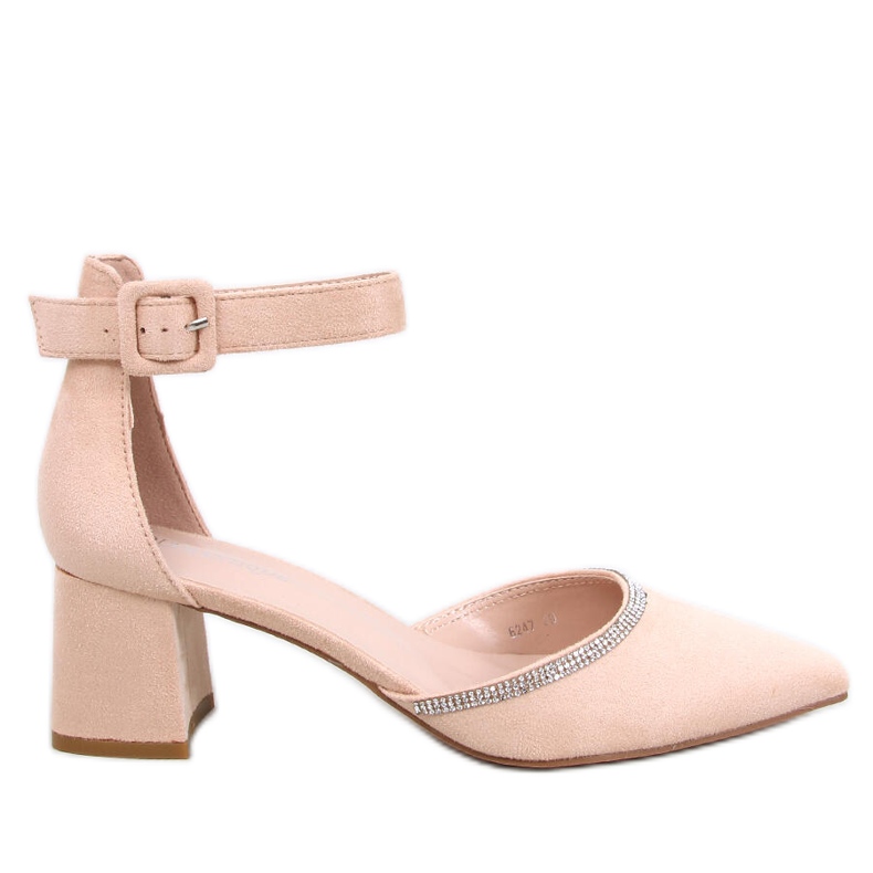 Bardini Nude ankle-strap high-heeled pumps beige