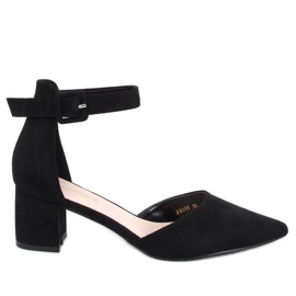 Dacrem Black low-heeled pumps