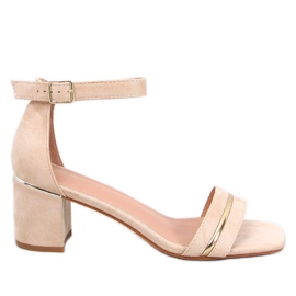 Marroc Beige low-heeled sandals