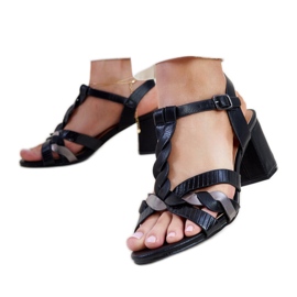 Black high heel sandals from Blaga