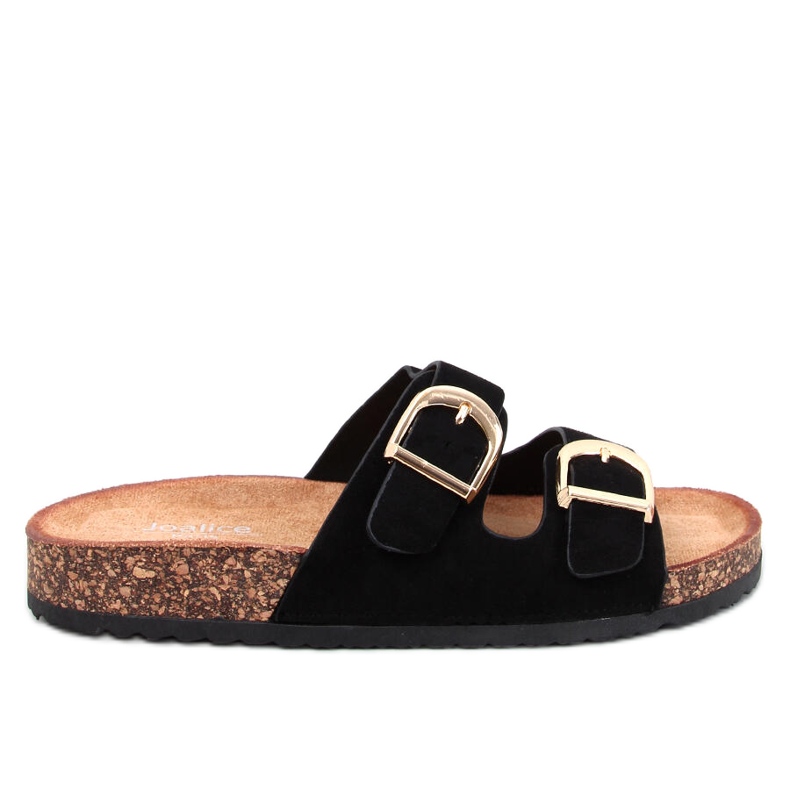 Byrd Black cork slippers