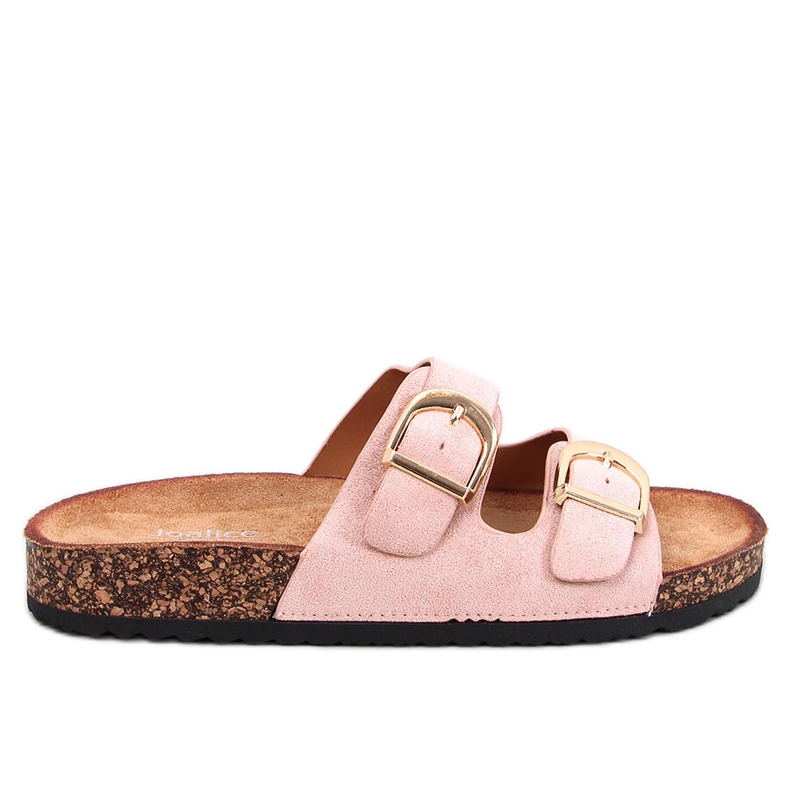 Scholki Byrd Pink cork slippers