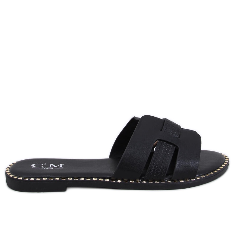Elegant women's slippers Dalmasi Black