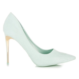Seastar Suede pumps on a heel blue