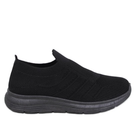 Groppi Allblack slip-on sock shoes