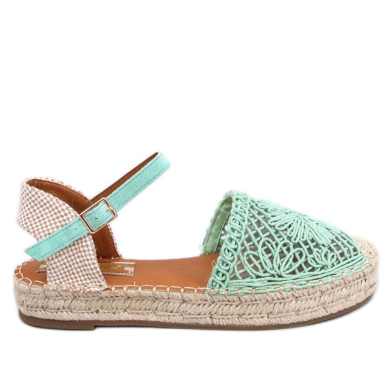 Premat Green openwork espadrille sandals