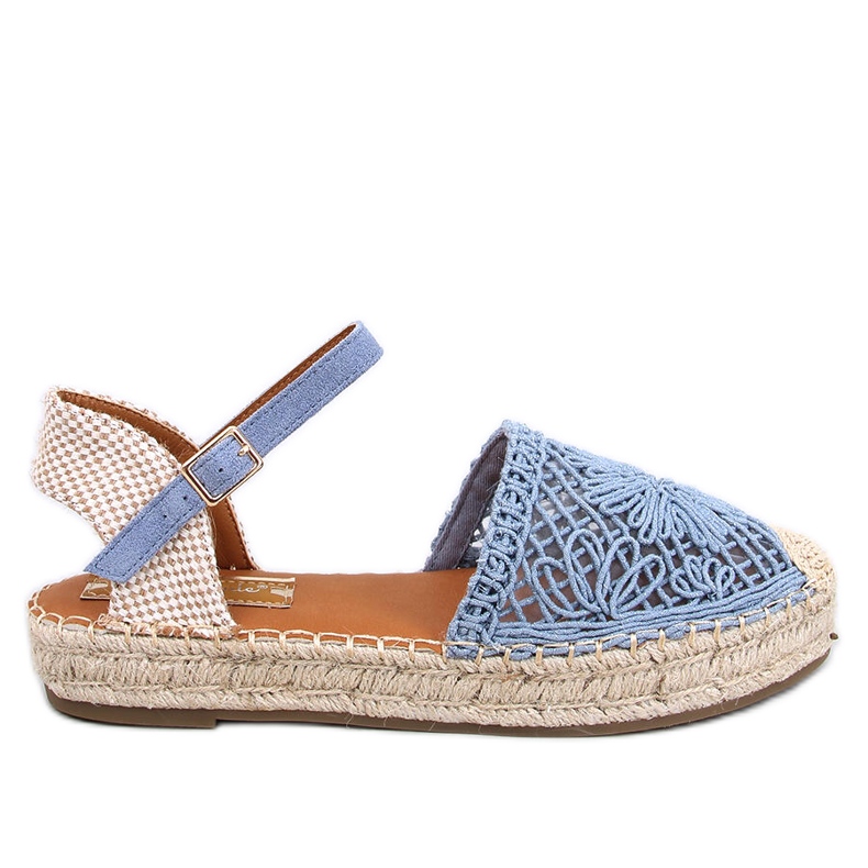Premat Denim Blue openwork espadrille sandals