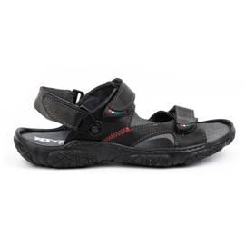 Mateos Men's leather sandals for the driver 362MA black