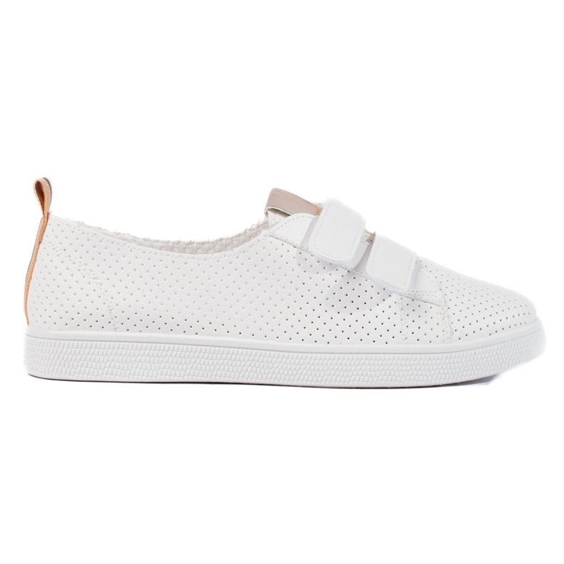 Women's white sneakers with Velcro