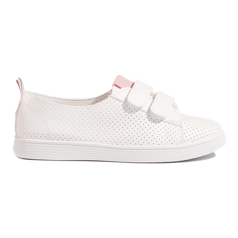 Women's white sneakers with Velcro