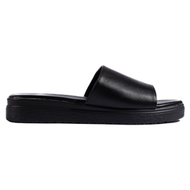 Ladies' black slippers