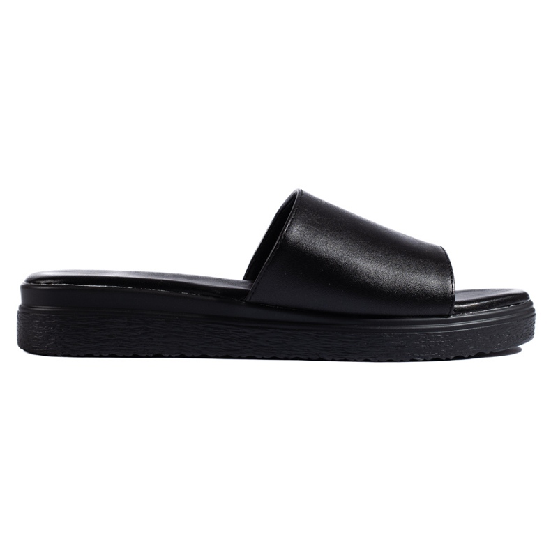 Ladies' black slippers