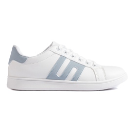 Women's white and blue sneakers