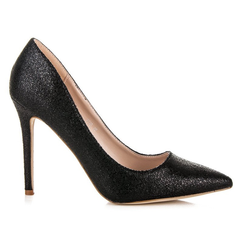 Super Mode Black sparkle pumps