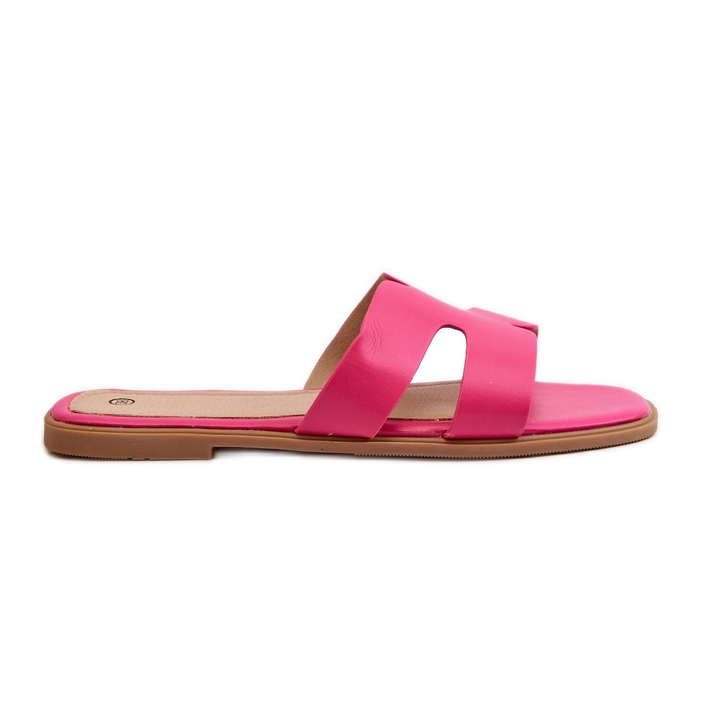 Women's Flat Flip Flops With Cutouts Fuchsia Fiviama pink