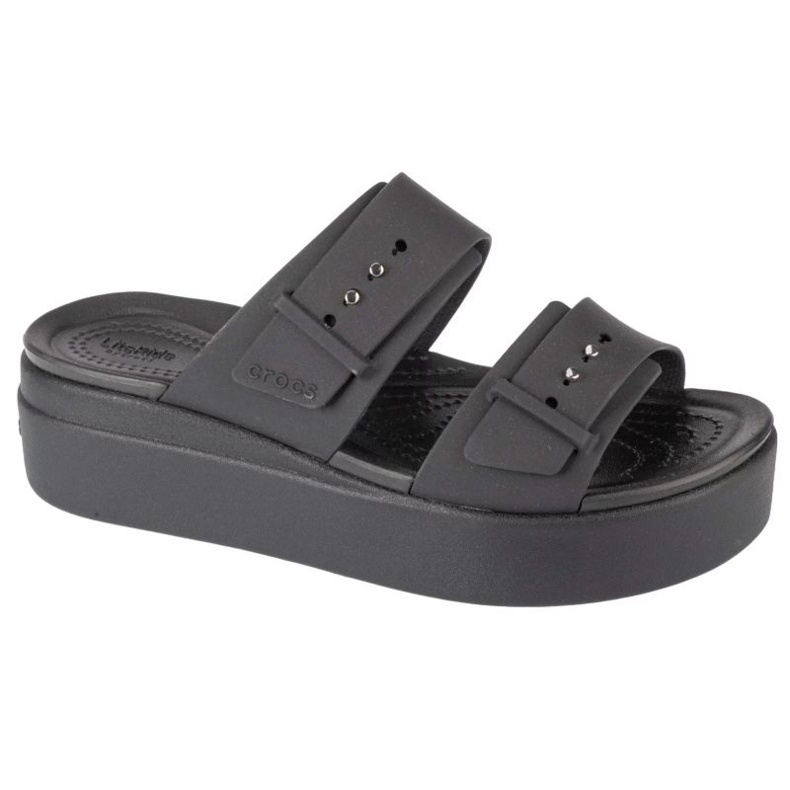 Crocs Brooklyn Low Wedge Sandal 207431-001 flip-flops black